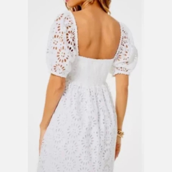 Lilly Pulitzer White Eyelet Mini Dress NWT. - Picture 3 of 8